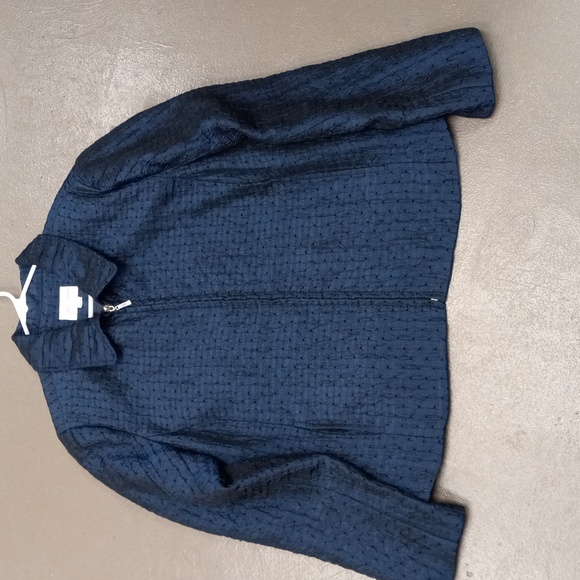 Erin London Midnight Blue and Black Shimmer, 2 Pocket Dress Jacket - Picture 13 of 13